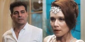 Gaspar e Gilda em cenas de Amor Perfeito (Foto: Reprodução / Globo / Montagem TV Foco) Gaspar e Gilda em cenas de Amor Perfeito (Foto: Reprodução / Globo / Montagem TV Foco)
