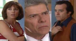 Helena, César e Téo em cenas de Mulheres Apaixonadas (Foto: Reprodução / Globo) Helena, César e Téo em cenas de Mulheres Apaixonadas (Foto: Reprodução / Globo)
