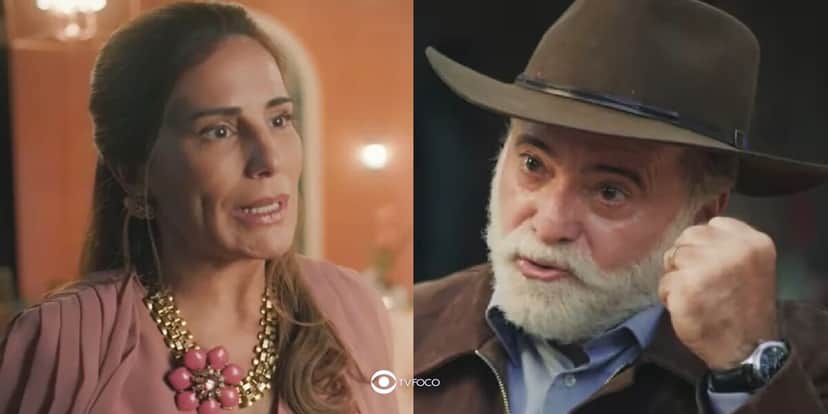 Irene (Gloria Pires) e Antônio (Tony Ramos) em Terra e Paixão (Foto: Reprodução / Globo / Montagem TV Foco) Irene (Gloria Pires) e Antônio (Tony Ramos) em Terra e Paixão (Foto: Reprodução / Globo / Montagem TV Foco)