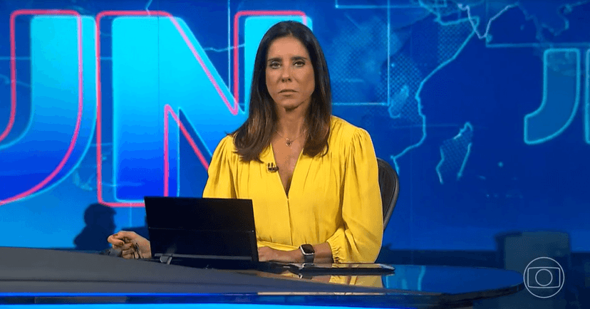 Mônica Teixeira comandou o Jornal Nacional (Foto: Reprodução/ Globo) Mônica Teixeira comandou o Jornal Nacional (Foto: Reprodução/ Globo)