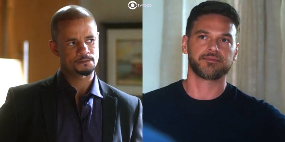 Orfeu e Theo em Vai na Fé (Foto: Reprodução / Globo / Montagem TV Foco) Orfeu e Theo em Vai na Fé (Foto: Reprodução / Globo / Montagem TV Foco)