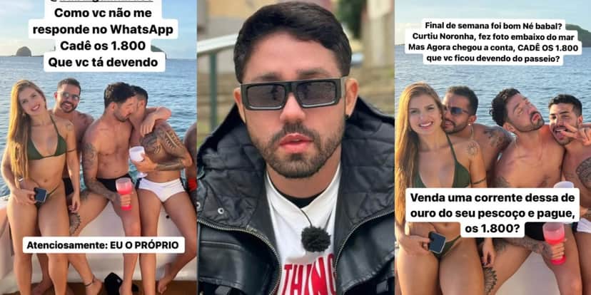 O influenciador expôs caloteiro - Foto: Reprodução/Instagram O influenciador expôs caloteiro - Foto: Reprodução/Instagram