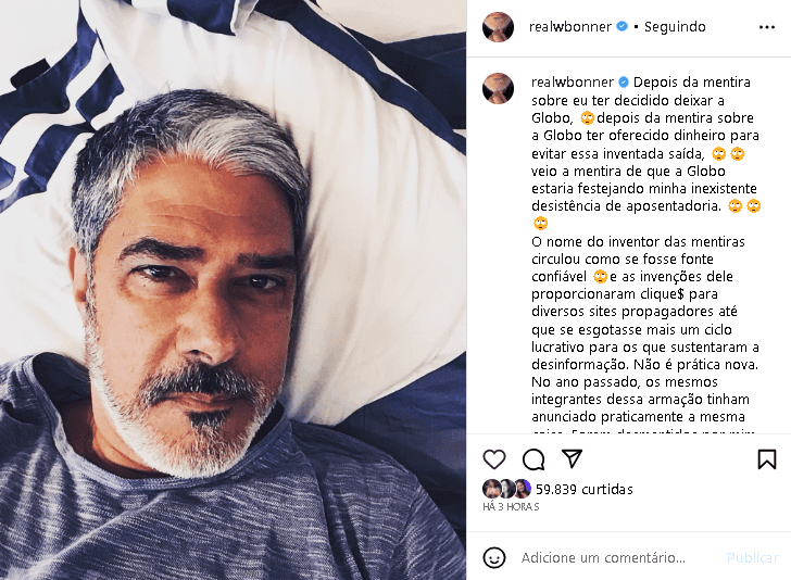 Jornalista se revoltou com notícias que surgiram ao seu respeito (Foto: Reprodução/ Instagram) Jornalista se revoltou com notícias que surgiram ao seu respeito (Foto: Reprodução/ Instagram)