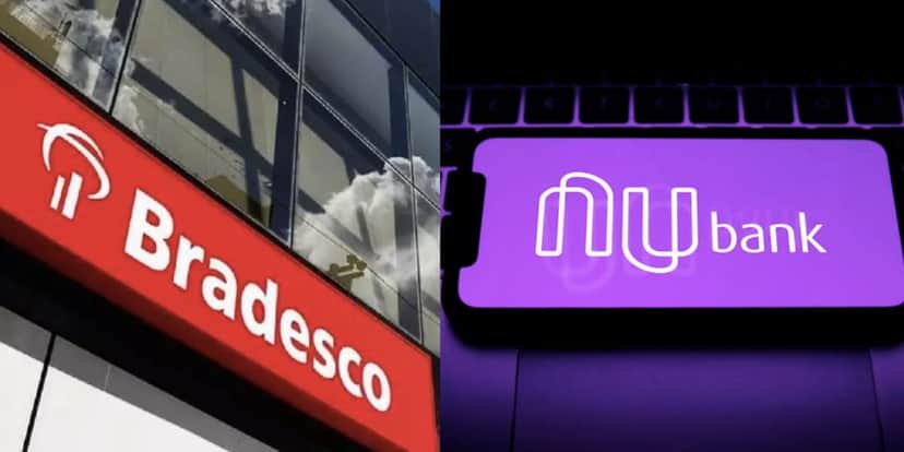 Fachada do Bradesco e aplicativo do Nubank (Fotos: Reproduções / Internet) Fachada do Bradesco e aplicativo do Nubank (Fotos: Reproduções / Internet)