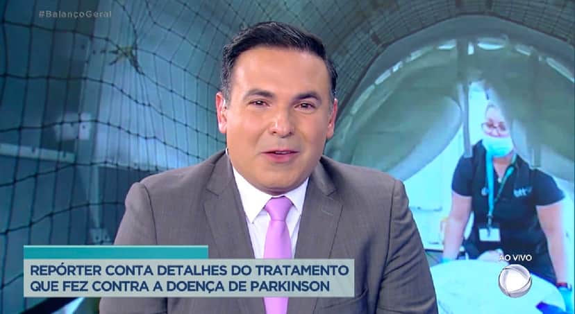 Reinaldo Gottino se emociona ao mostrar reportagem de amigo com Parkinson (Foto: Reprodução/ Internet) Reinaldo Gottino se emociona ao mostrar reportagem de amigo com Parkinson (Foto: Reprodução/ Internet)