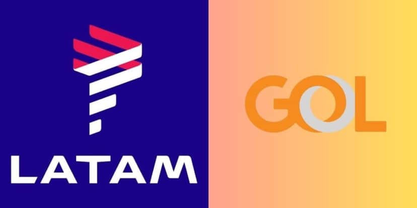 Logotipo da Latam e da Gol (Reprodução - Internet) Logotipo da Latam e da Gol (Reprodução - Internet)