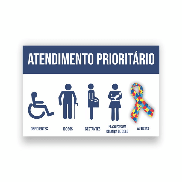 Placa de atendimento preferencial (Foto: Reprodução/ Internet) Placa de atendimento preferencial (Foto: Reprodução/ Internet)