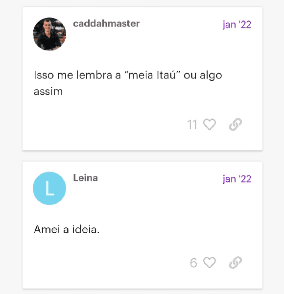 Clientes do Nubank falando sobre a possibilidade de terem descontos no cinema (Foto: Reprodução/ Site do Nubank) Clientes do Nubank falando sobre a possibilidade de terem descontos no cinema (Foto: Reprodução/ Site do Nubank)