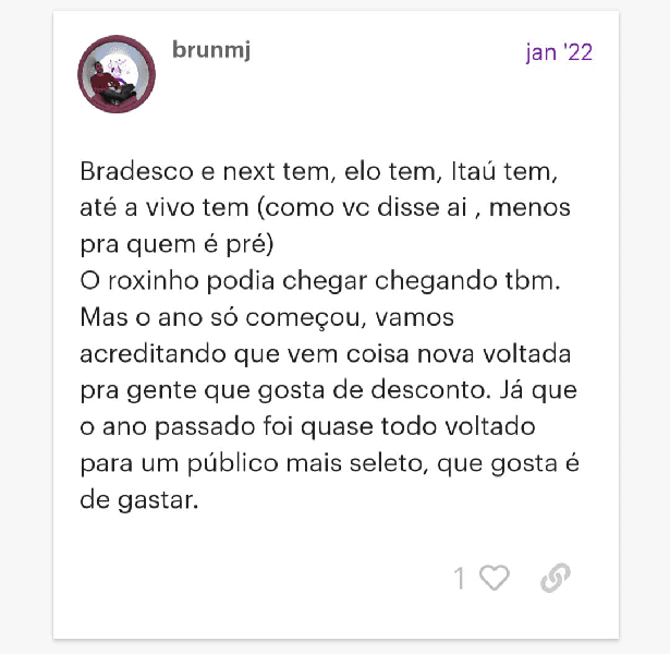 Comentários dos clientes do Nubank (Foto: Reprodução/ Site do Nubank) Comentários dos clientes do Nubank (Foto: Reprodução/ Site do Nubank)