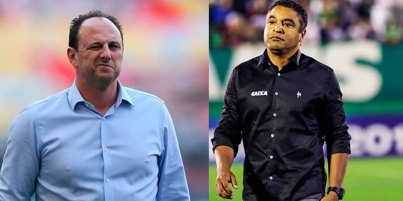 Rogério Ceni e Róger Machado - Montagem Tv Foco Rogério Ceni e Róger Machado - Montagem Tv Foco