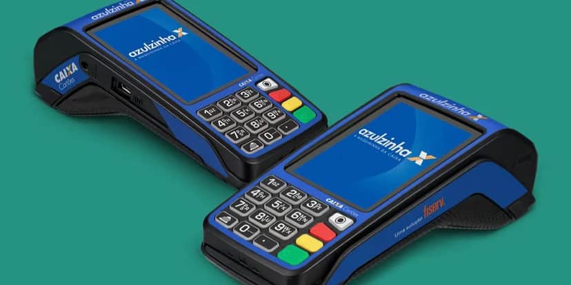 Maquininha azulzinha da Caixa é um dos serviços oferecidos (Reprodução: Internet) Maquininha azulzinha da Caixa é um dos serviços oferecidos (Reprodução: Internet)