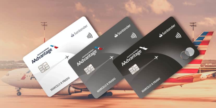 Cartões AAdvantage oferecem milhas (Foto: Reprodução/Santander) Cartões AAdvantage oferecem milhas (Foto: Reprodução/Santander)