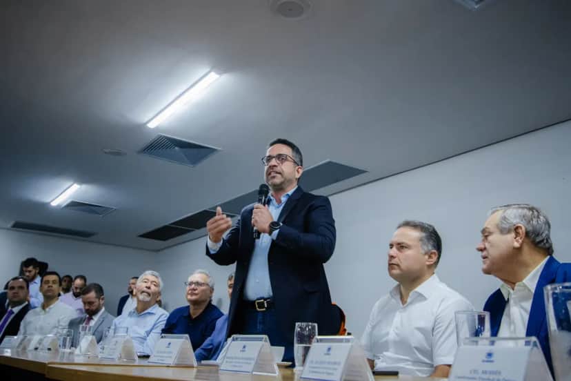 Paulo Dantas e ministros em coletiva em Alagoas — Foto: Ascom Paulo Dantas e ministros em coletiva em Alagoas — Foto: Ascom