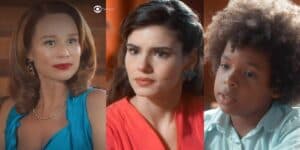Gilda, Marê e Marcelino em Amor Perfeito (Foto: Reprodução / Globo / Montagem TV Foco) Gilda, Marê e Marcelino em Amor Perfeito (Foto: Reprodução / Globo / Montagem TV Foco)