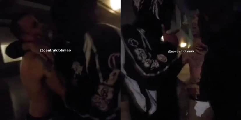 Luan sendo cobrado pelos torcedores do Corinthians no motel (Reprodução: Instagram) Luan sendo cobrado pelos torcedores do Corinthians no motel (Reprodução: Instagram)