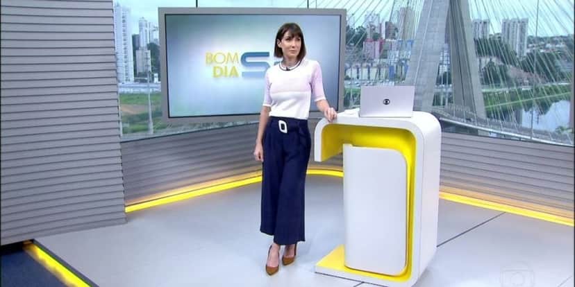 Michelle Barros no comando do Bom Dia SP (Reprodução: Globo) Michelle Barros no comando do Bom Dia SP (Reprodução: Globo)