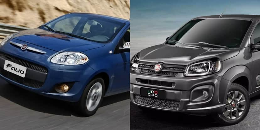 Palio e Uno já saíram de linha (Foto: Divulgação/Fiat) Palio e Uno já saíram de linha (Foto: Divulgação/Fiat)