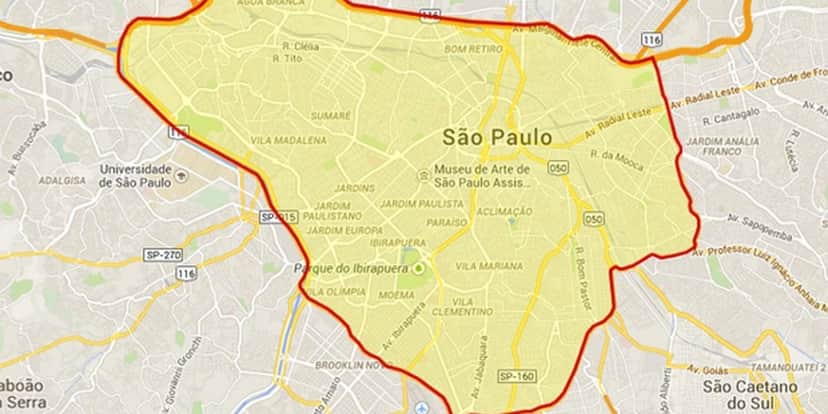 Área de rodízio de São Paulo (Reprodução: Internet) Área de rodízio de São Paulo (Reprodução: Internet)