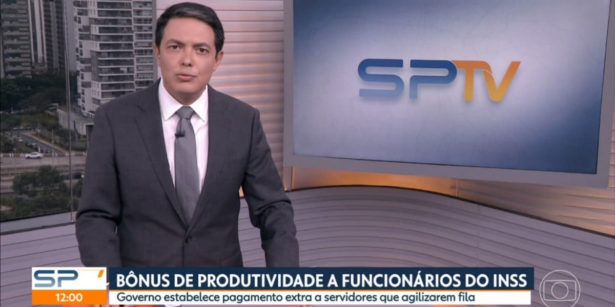 Alan Severiano deu notícia sobre a Previdência Social no "SP1" (Foto: Reprodução/TV Globo) Alan Severiano deu notícia sobre a Previdência Social no "SP1" (Foto: Reprodução/TV Globo)
