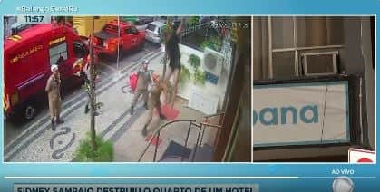 Ator se joga de prédio - Foto Record Ator se joga de prédio - Foto Record
