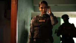 Bárbara Reis em Negociador - Foto Amazon Prime Bárbara Reis em Negociador - Foto Amazon Prime