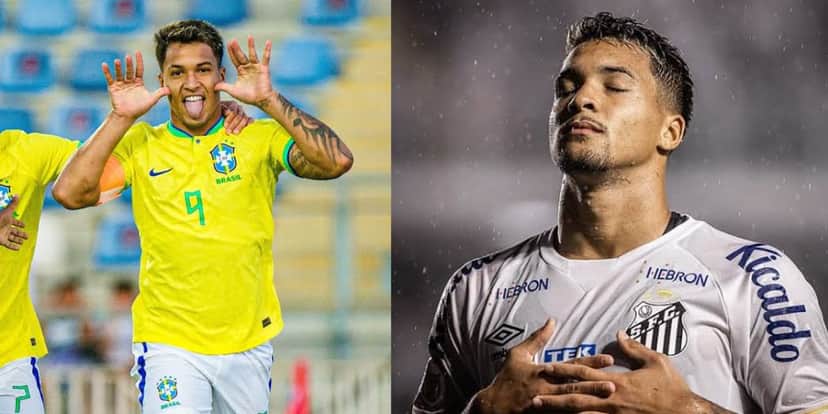 Marcos Leonardo, promessa do Santos e da seleção (Foto - Montagem TV Foco). Marcos Leonardo, promessa do Santos e da seleção (Foto - Montagem TV Foco).