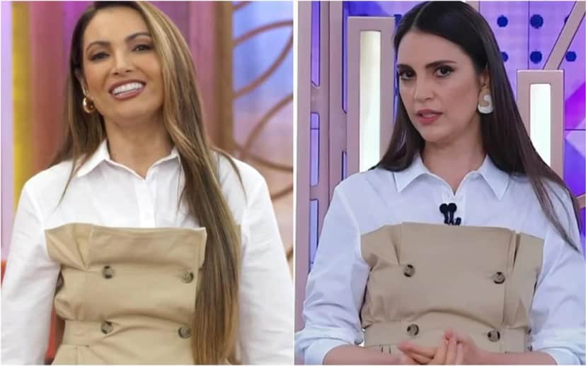 Patrícia Poeta no Encontro desta sexta, 25 e Chris Flores no Fofocalizando de segunda, 21 - Montagem Patrícia Poeta no Encontro desta sexta, 25 e Chris Flores no Fofocalizando de segunda, 21 - Montagem