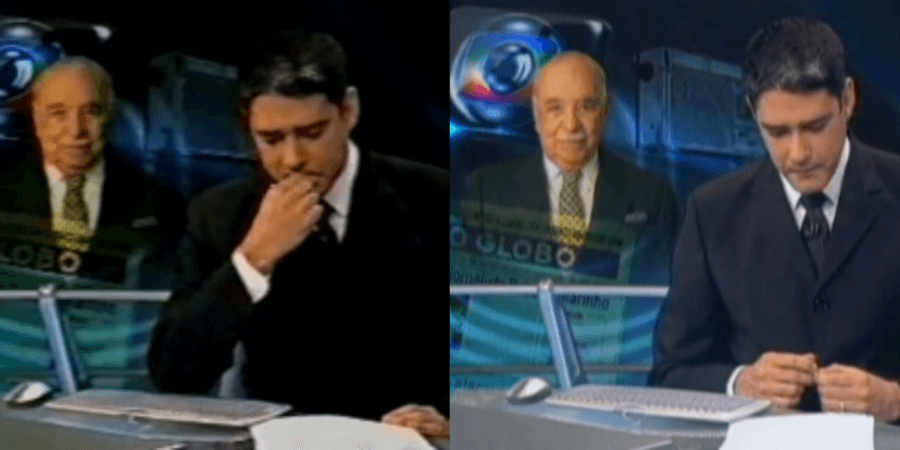 William Bonner chora ao ler carta ao vivo, no JN (Foto: Reprodução/ Internet) William Bonner chora ao ler carta ao vivo, no JN (Foto: Reprodução/ Internet)