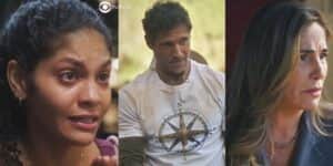 Aline, Vinícius e Irene em cenas de Terra e Paixão (Foto: Reprodução / Globo / Montagem TV Foco) Aline, Vinícius e Irene em cenas de Terra e Paixão (Foto: Reprodução / Globo / Montagem TV Foco)