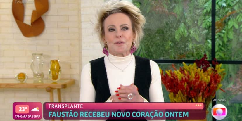 Ana Maria Braga desejou melhoras a Faustão (Foto: Reprodução/TV Globo) Ana Maria Braga desejou melhoras a Faustão (Foto: Reprodução/TV Globo)