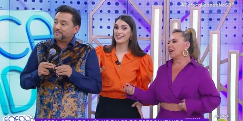 O jornalista reencontrou sua grande amiga, Flor, no Fofocalizando (Reprodução: SBT) O jornalista reencontrou sua grande amiga, Flor, no Fofocalizando (Reprodução: SBT)