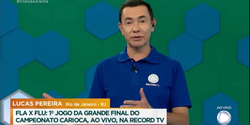Lucas Pereira perdeu espaço no canal (Foto: Reprodução/Record) Lucas Pereira perdeu espaço no canal (Foto: Reprodução/Record)