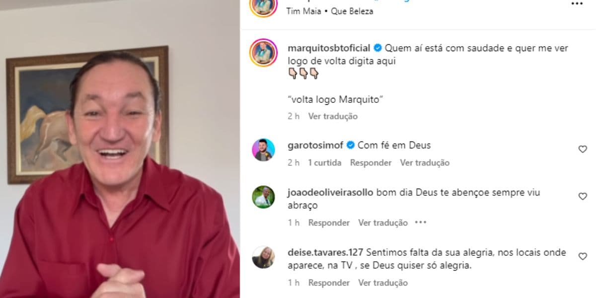 Ele utilizou suas redes sociais para tranquilizar os fãs e telespectadores (Reprodução: Instagram) Ele utilizou suas redes sociais para tranquilizar os fãs e telespectadores (Reprodução: Instagram)