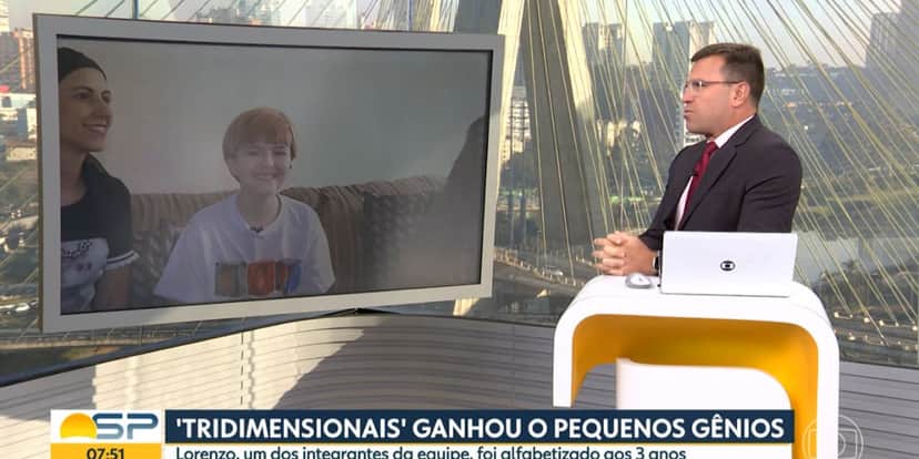 Lorenzo em sua participação no Bom Dia SP (Reprodução: Globo) Lorenzo em sua participação no Bom Dia SP (Reprodução: Globo)