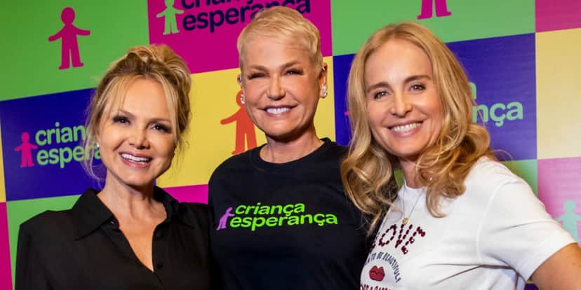 Xuxa, Angélica e Eliana juntas durante o programa de solidariedade (Reprodução: Internet) Xuxa, Angélica e Eliana juntas durante o programa de solidariedade (Reprodução: Internet)