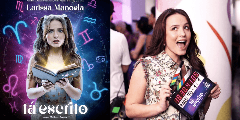 'Tá Escrito' é o novo filme da Larissa Manoela (Reprodução/Montagem TV Foco) 'Tá Escrito' é o novo filme da Larissa Manoela (Reprodução/Montagem TV Foco)