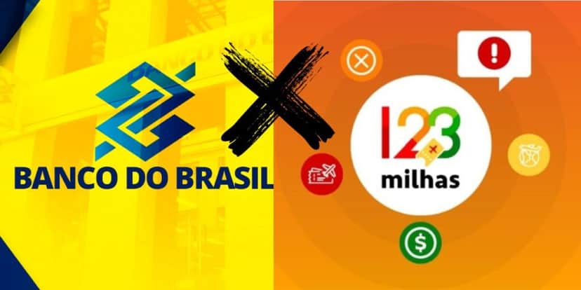 Logo do Banco do Brasil e da 123 milhas - Foto Reprodução Internet Logo do Banco do Brasil e da 123 milhas - Foto Reprodução Internet