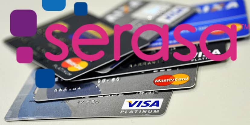 Logo do serasa sobre cartões de credito - Foto Reprodução Internet Logo do serasa sobre cartões de credito - Foto Reprodução Internet