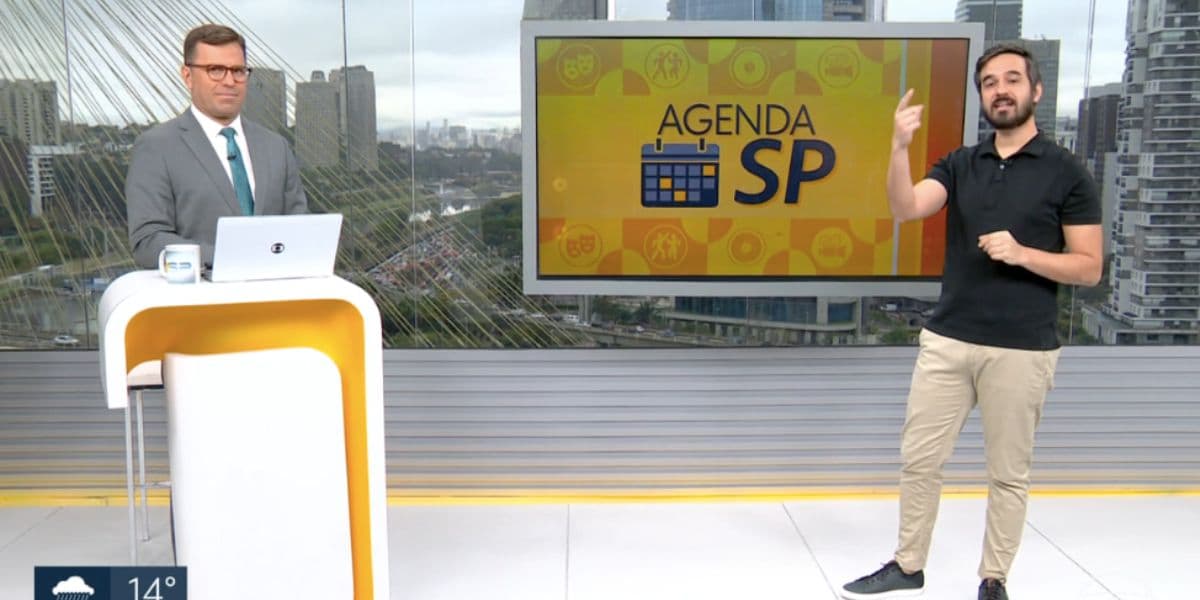 Rodrigo Bocardi e Guilherme no Bom Dia São Paulo (Foto: Reprodução / Globo) Rodrigo Bocardi e Guilherme no Bom Dia São Paulo (Foto: Reprodução / Globo)