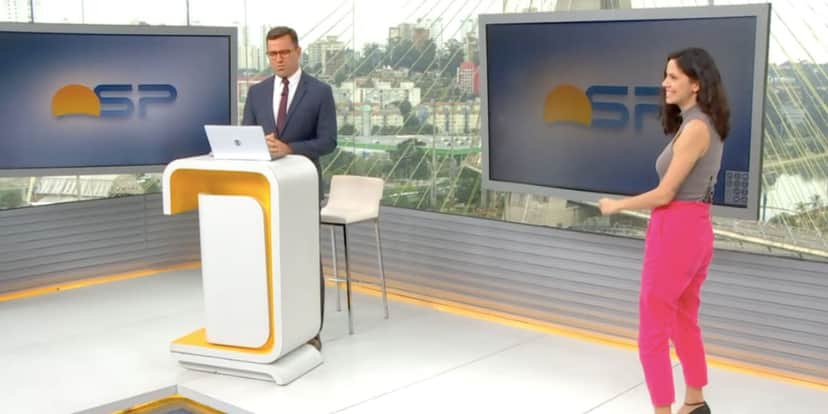 Rodrigo Bocardi e Paulinha no Bom Dia Brasil (Foto: Reprodução / Globo) Rodrigo Bocardi e Paulinha no Bom Dia Brasil (Foto: Reprodução / Globo)