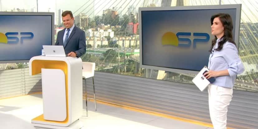 Rodrigo Bocardi e Sabina Simonato no Bom Dia São Paulo (Foto: Reprodução / Globo) Rodrigo Bocardi e Sabina Simonato no Bom Dia São Paulo (Foto: Reprodução / Globo)