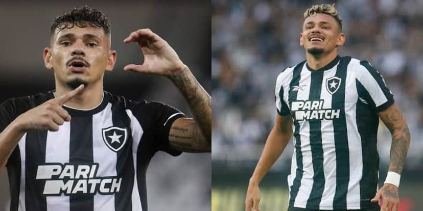 Tiquinho Soares, atacante do Botafogo (Foto - Montagem TV Foco). Tiquinho Soares, atacante do Botafogo (Foto - Montagem TV Foco).