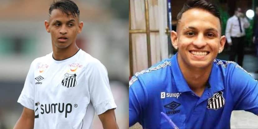 Weslley Patati, jogador do Santos (Foto - Montagem TV Foco). Weslley Patati, jogador do Santos (Foto - Montagem TV Foco).