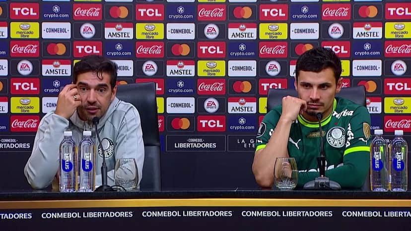 Abel Ferreira durante coletiva de imprensa (Foto: Divulgação) Abel Ferreira durante coletiva de imprensa (Foto: Divulgação)