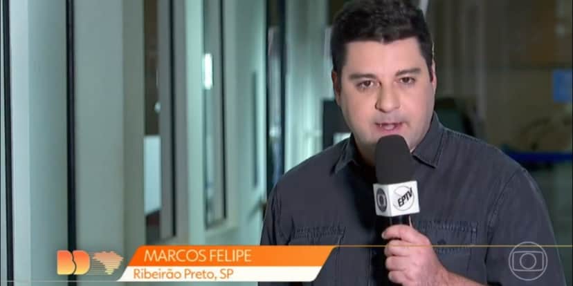 Repórter Marcos Felipe deu notícia sobre a Anvisa (Foto: Reprodução/TV Globo) Repórter Marcos Felipe deu notícia sobre a Anvisa (Foto: Reprodução/TV Globo)