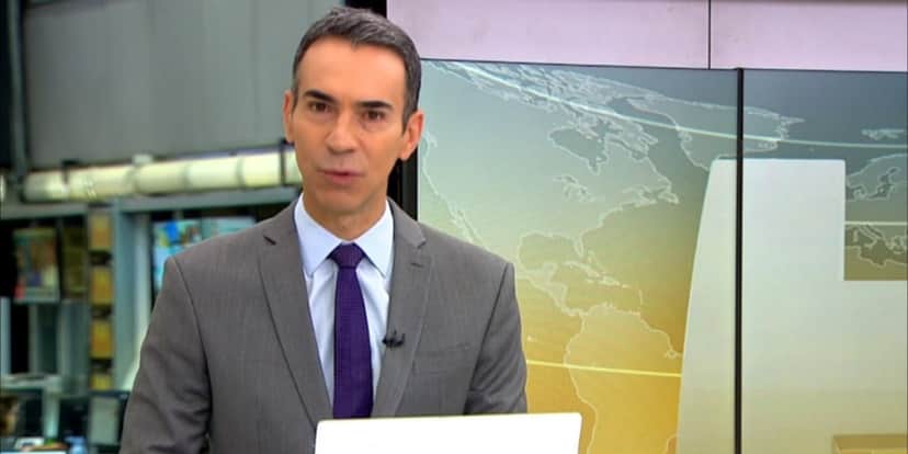 Cesar Tralli no "Jornal Hoje" (Foto: Reprodução/TV Globo) Cesar Tralli no "Jornal Hoje" (Foto: Reprodução/TV Globo)