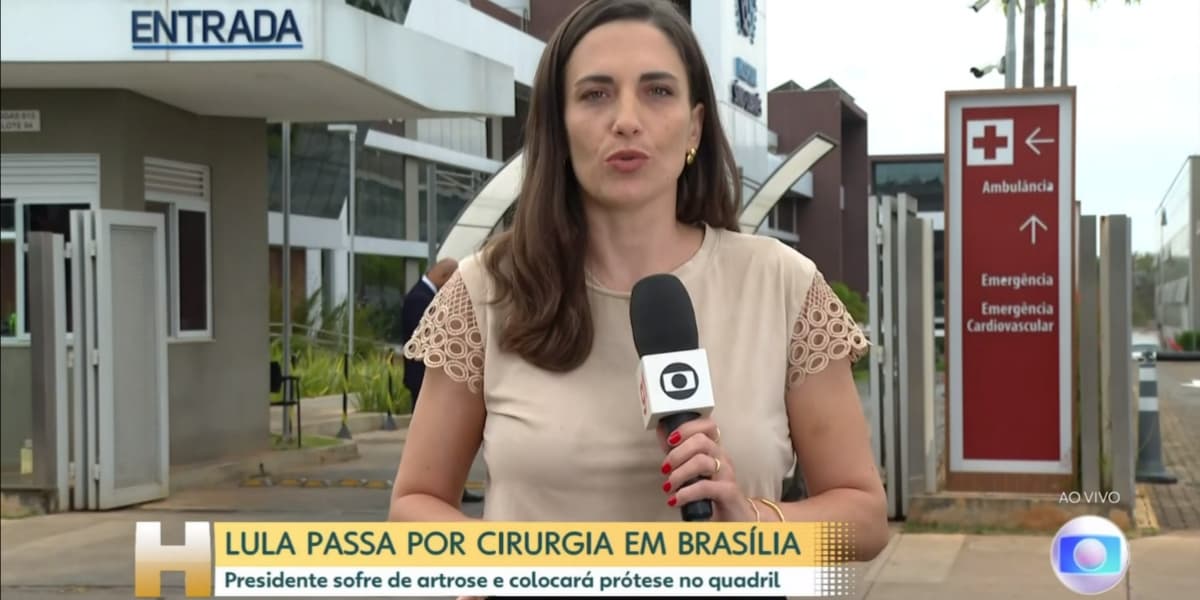 Repórter Luísa Doyle na portal do hospital Sírio Libanês (Foto: Reprodução/TV Globo) Repórter Luísa Doyle na portal do hospital Sírio Libanês (Foto: Reprodução/TV Globo)