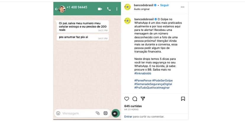 Comunicado do Banco do Brasil (Foto: Reprodução / Instagram) Comunicado do Banco do Brasil (Foto: Reprodução / Instagram)