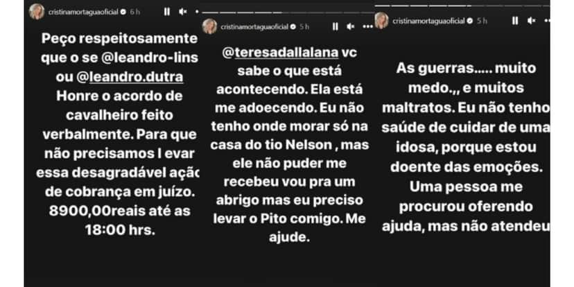 Desabafo de Cristina Mortágua (Foto: Reprodução / Instagram) Desabafo de Cristina Mortágua (Foto: Reprodução / Instagram)