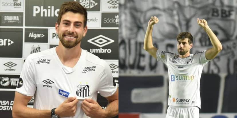 Luan Peres, zagueiro que brilhou no Santos (Montagem TV Foco). Luan Peres, zagueiro que brilhou no Santos (Montagem TV Foco).